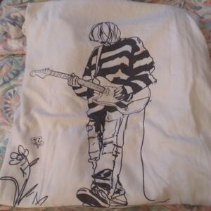 Striped Graphic Short Sleeve Tee - White